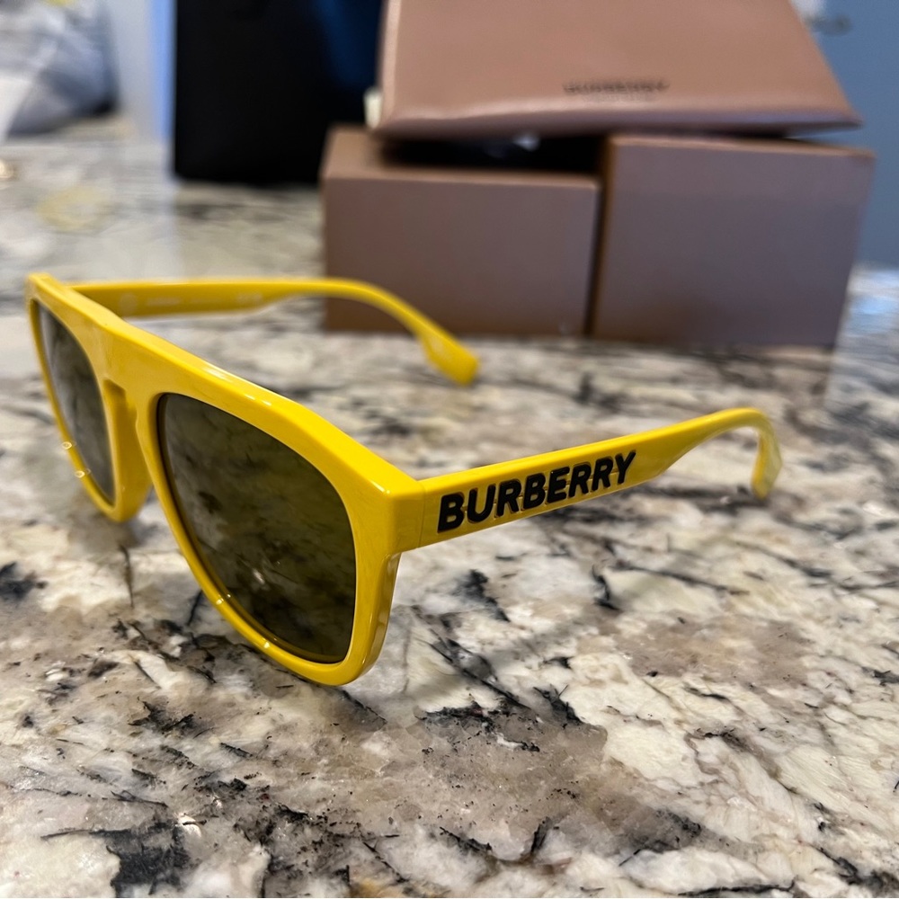 Burberry Wren Yellow Mens Sunglasses